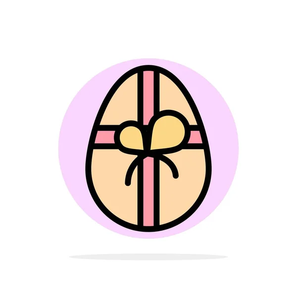 Geschenk, Geburtstag, Ostern abstrakten Kreis Hintergrund flache Farbe ico — Stockvektor
