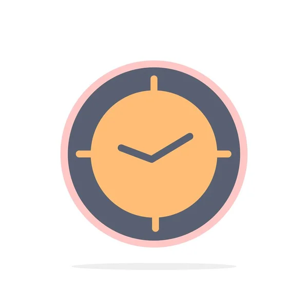 Horloge, tijd, timer, klok abstracte cirkel achtergrond platte kleur — Stockvector