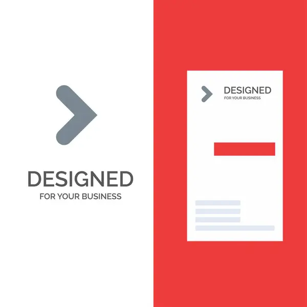 Freccia, Destra, Avanti, Direzione Grigio Logo Design e Business C — Vettoriale Stock