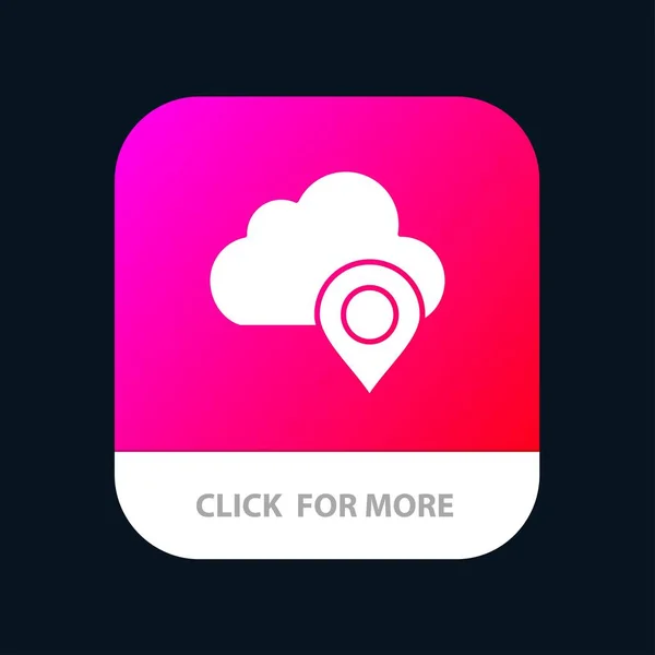 Озил, Карта, Пин, Кнопка мобильного приложения Marker. Android и IOS Glyph — стоковый вектор
