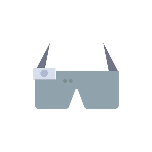 Gerät, Brille, Google-Glas, intelligentes flaches Farbsymbol. Vektor ic — Stockvektor