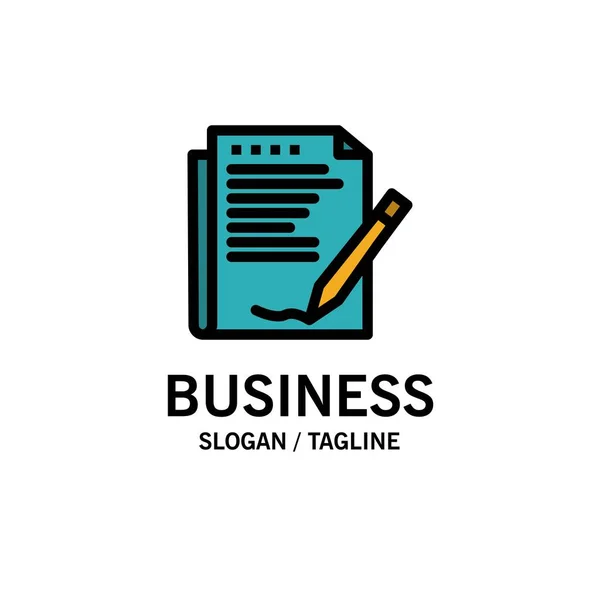Overeenkomst, rapport, formulier, lay-out, papier sjabloon voor bedrijfs logo. F — Stockvector