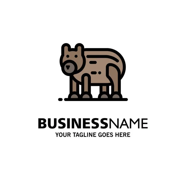 Animal, Bear, Polar, Canada Business Logo Template. Flat Color