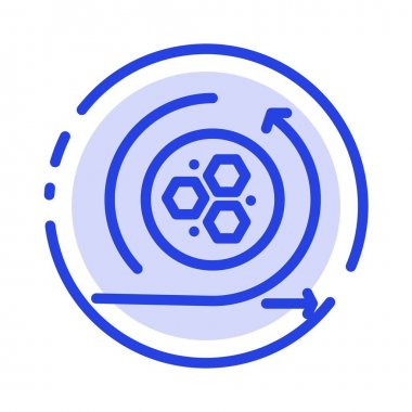 Modelleme, api, modelleme, bilim mavi noktalı çizgi çizgisi simgesi