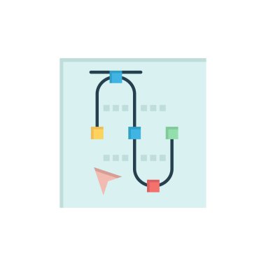 Fare, Ekran, Vektör, , Ok Düz Renk Simgesi. Vektör simgesi yasağı