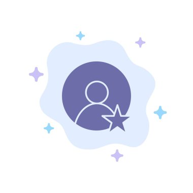 Soyut Bulut Arka Planında Derecelendirme, Kullanıcı, Profil Mavi Simgesi