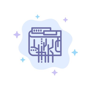 Kripto para birimi, para birimi, dijital, Internet, çok mavi simge