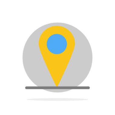 Konum, Harita, Arayüz Soyut Daire Arka Plan Düz renk I