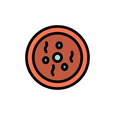 Kimya, Çanak, Petri, Bilim Düz Renk Simgesi. Vektör simgesi ba