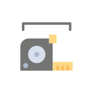 Ölçüm, Ölçüm, Metre, Rulet, Cetvel Düz Renk Simgesi. V