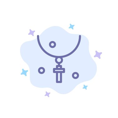 Haç, Paskalya, Cadılar Bayramı, Tatil, Abstrac Kolye Mavi Simge