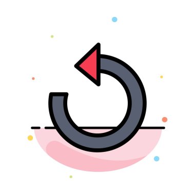 Refresh, Reload, Rotate, Repeat Abstract Düz Renk Simgesi Templat