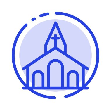 Kilise, Kutlama, Hıristiyan, Haç, Paskalya Mavisi Noktalı Çizgi L