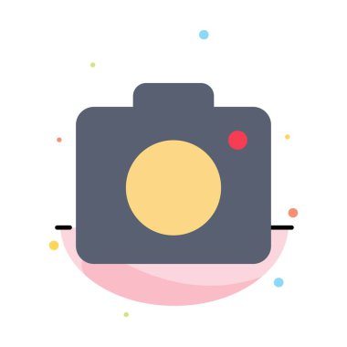 Kamera, Resim, Fotoğraf, Resim Soyut Düz Renk Simgesi Şablonu