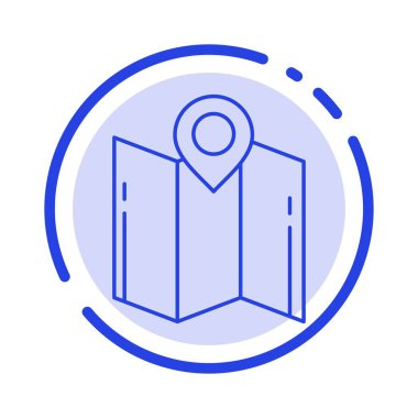 Harita, Yön, Konum, Navigasyon, İşaretçi Mavi Noktalı Çizgi L