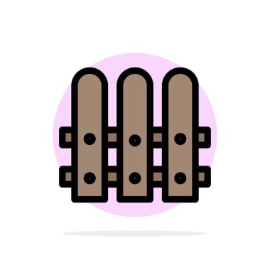 İnşaat, Çit, Ev Soyut Daire Arka Plan Düz renk