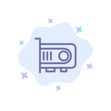 Bilgisayar, Güç, Teknoloji, Bilgisayar Mavi Simge Soyut Clou üzerinde