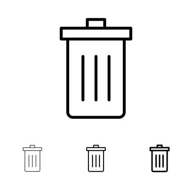 Sepet, Been, Sil, Çöp, Çöp Kalın ve ince siyah çizgi ic