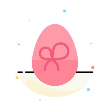 Yumurta, Hediye, Paskalya, Doğa Soyut Düz Renk Simgesi Şablonu