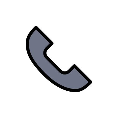 Arama, Telefon, Telefon, Mobil Düz Renk Simgesi. Vektör simgesi yasağı