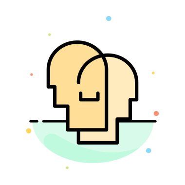 Şapka, İnsan, Empati, Duygular Soyut Düz Renk Simgesi Şablonu