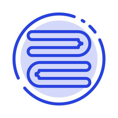 Temiz, Temizlik, Havlu Mavi Noktalı Çizgi Simgesi