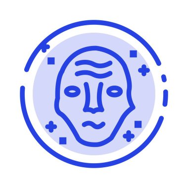 Alien, Galaxy, Bilim, Uzay, Ufo Mavi Noktalı Çizgi Simgesi