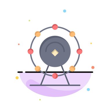 Tarayıcı, Wifi, Servis, Otel Soyut Düz Renk Simgesi Şablonu