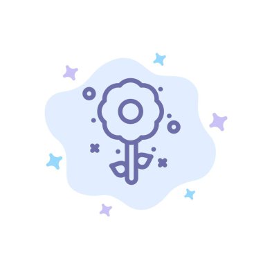 Çiçek, bitki, Paskalya, tatil mavi simge soyut bulut backg