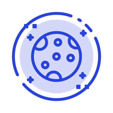 Astronomi, Ay, Uzay Mavisi Noktalı Çizgi Simgesi