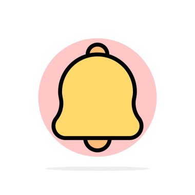 Uyarı, Zil, Bildirim, Ses Soyut Daire Arka Plan Düz