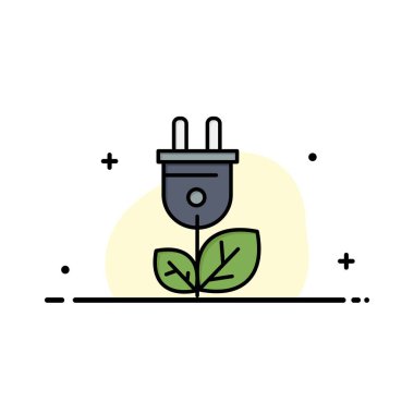 Biyokütle, Enerji, Fiş, Güç İş Logo Şablonu. Düz Renk