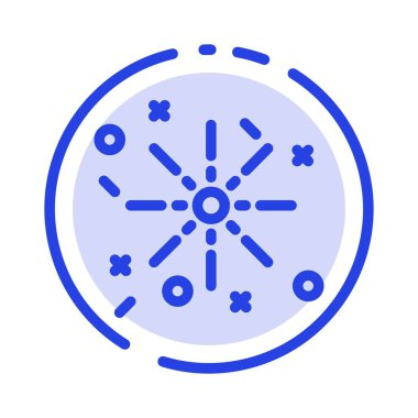 Yangın, Tatil, Paskalya Mavisi Noktalı Çizgi Simgesi