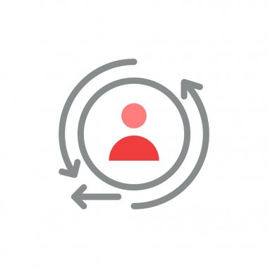 Dijital, Pazarlama, Düz Renk Simgesi Remarketing. Vektör simgesi ba