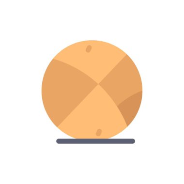 Basketbol, Top, Oyun, Eğitim Düz Renk Simgesi. Vektör simgesi 