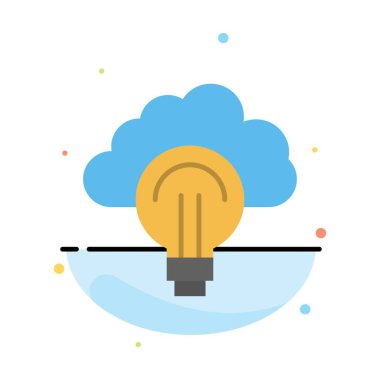 Fikir, Ampul, Ampul, Odak, Başarı Soyut Düz Renk Simge Templ