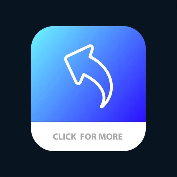 Seta, para cima, botão de aplicativo móvel de volta. Versão para Android e IOS Line — Vetor de Stock