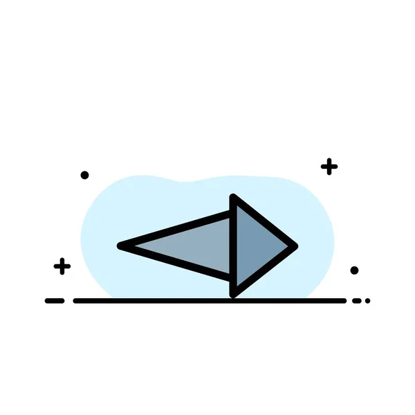 Pfeil, rechts, nächstes mit flachen Linien gefülltes Symbol-Vektorbanner — Stockvektor