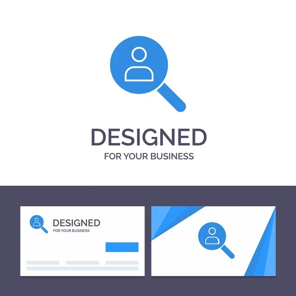 Креативная визитная карточка и соблазн Просмотр, Найти, Сеть — стоковый вектор