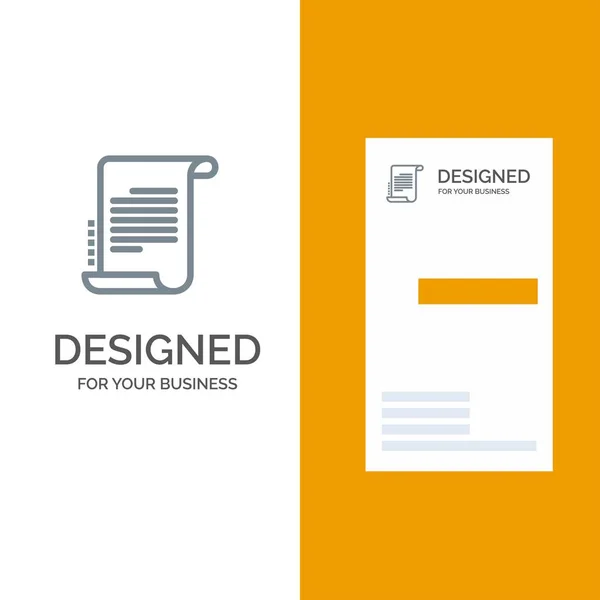 Decree, Novel, Scenario, Screenplay Grey Logo Design and Busines — Stock Vector