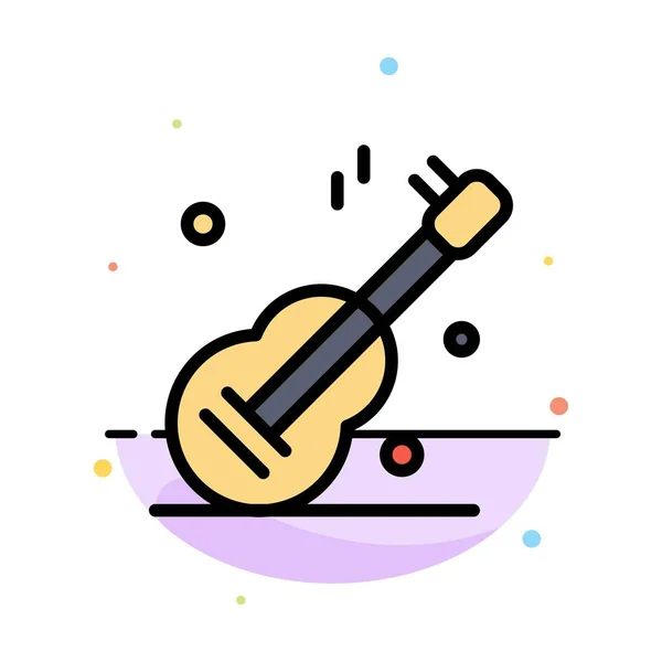 Гітара, музика, США, американська абстрактна ікона плоский колір шаблон — стоковий вектор