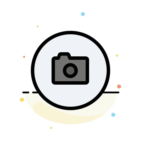 Máquina fotográfica, Imagem, Básico, Ui Abstract Flat Color Icon Template — Vetor de Stock