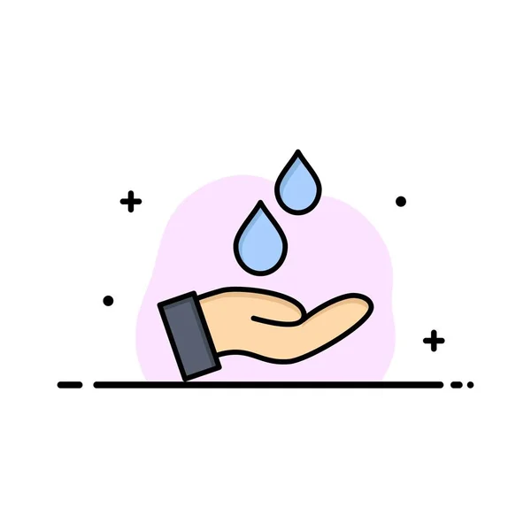 Gereinigt, Wasser, Energie, Macht Business-Logo-Vorlage. Flachfl. — Stockvektor