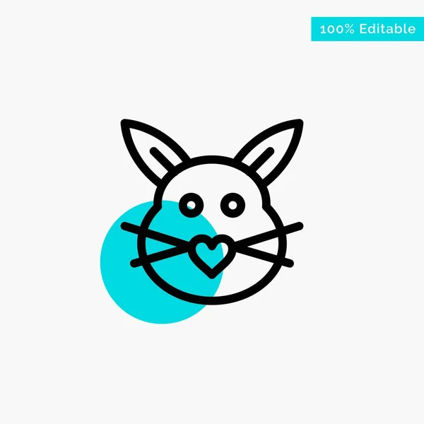 Lapin, Lapin, Amour, Mignon, Pâques turquoise point culminant poi — Image vectorielle