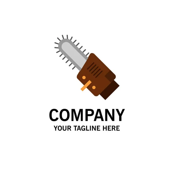 Zaag, cirkelvormig, Blade, accu sjabloon voor bedrijfs logo. Platte Colo — Stockvector