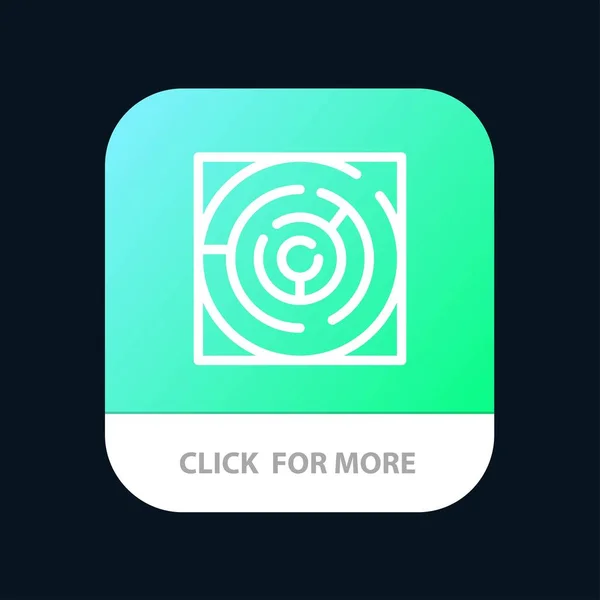 Labirinto, Mapa, Labirinto, Estratégia, Padrão Mobile App Button. Andro. — Vetor de Stock