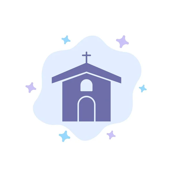 Iglesia, Celebración, Cristiano, Cruz, Pascua Icono Azul en Abstr — Archivo Imágenes Vectoriales