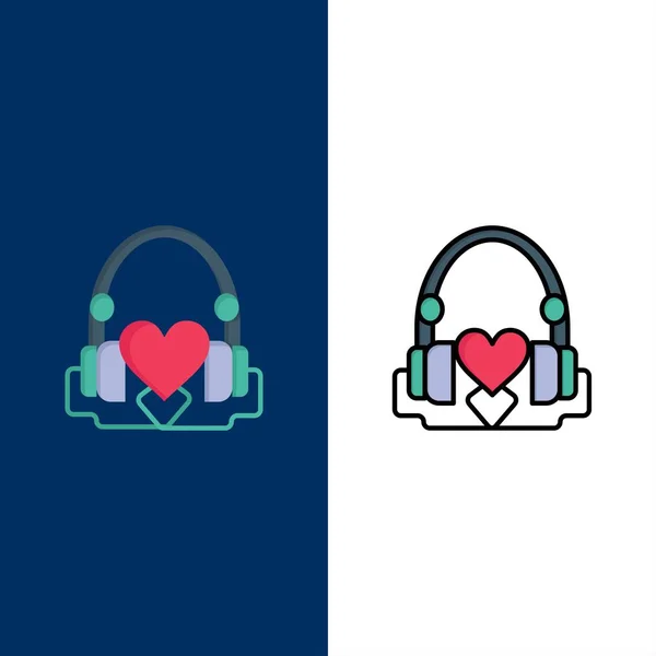 Bolso, Corazones, Amor, Amar, Iconos de boda. Fil plano y de línea — Vector de stock