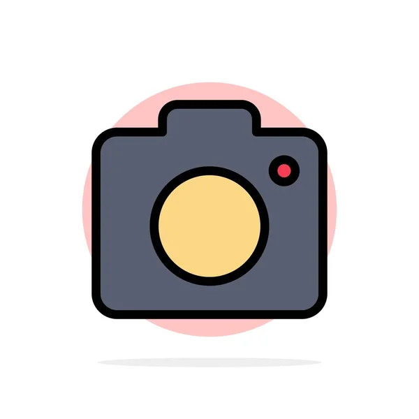 Camera, beeld, foto, foto abstracte cirkel achtergrond platte co — Stockvector