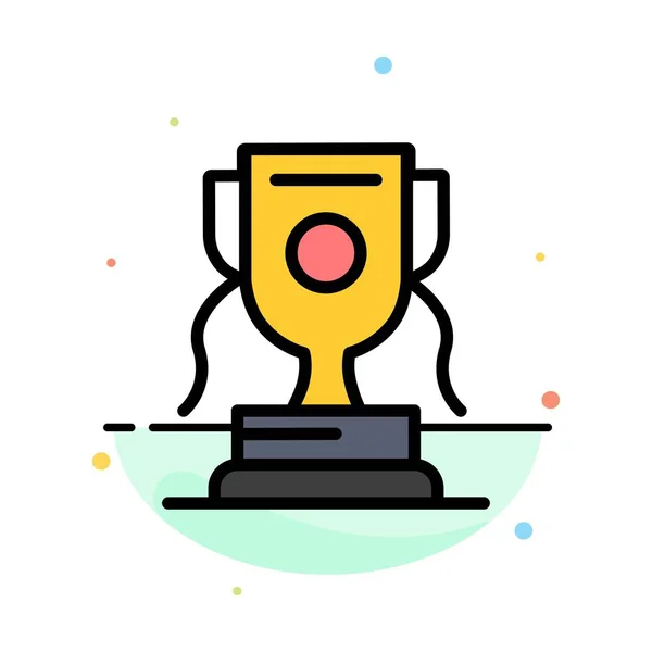 Logro, Premio, Deporte, Juego Plantilla de icono de color plano abstracto — Vector de stock